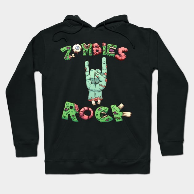 Zombies Rock Apocalypse Concert T Shirt Hoodie by jaybeebrands